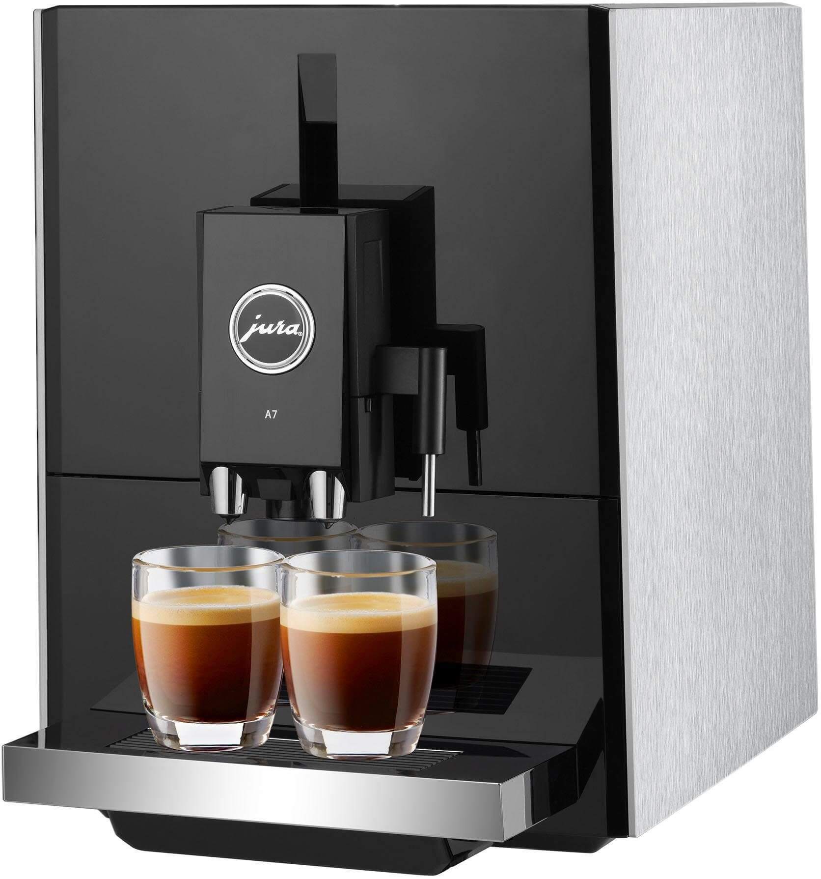 JURA Kaffeevollautomat A7 Aluminium Schwarz