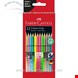  مداد رنگی 12 رنگ فابرکاستل آلمان FABER CASTELL Colour Grip Buntstift 12er Kartonetui mit Sonderfarben