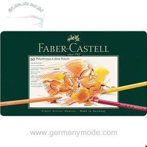 مداد رنگی 60 رنگ فابرکاستل آلمان FABER CASTELL Polychromos Farbstift 60er Metalletui