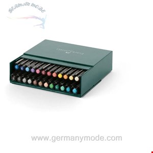 ماژیک حرفه ای 24 رنگ فابرکاستل آلمان FABER CASTELL Pitt Artist Pen Brush Tuschestift 24er Atelierbox