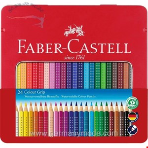 مداد رنگی 24 رنگ فابرکاستل آلمان FABER CASTELL Colour Grip Buntstift 24er Metalletui