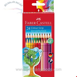 مداد رنگی 24 رنگ فابرکاستل آلمان FABER CASTELL Colour Grip Buntstift 24er Kartonetui