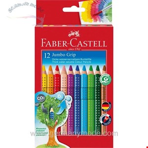 مداد رنگی 12 رنگ فابرکاستل آلمان FABER CASTELL Jumbo Grip Buntstift 12er Kartonetui