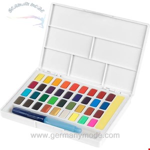 آبرنگ 36 رنگ فابرکاستل آلمان FABER CASTELL Aquarellfarben in Näpfchen 36er Etui