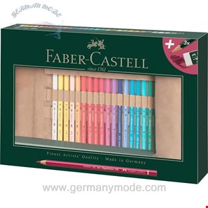 مداد رنگی پلی کروم 34 تکه رول حمل فابرکاستل آلمان FABER CASTELL Polychromos Farbstift Stifterolle gefüllt 34 teilig