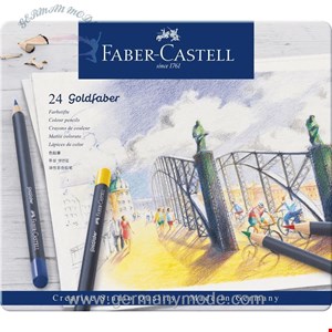 مداد رنگی 24 رنگ فابرکاستل آلمان FABER CASTELL Goldfaber Farbstift 24er Metalletui