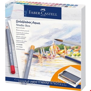 ست استدیو باکس مداد رنگی آبرنگی فابرکاستل آلمان FABER CASTELL Goldfaber Aqua Aquarellstift Studiobox
