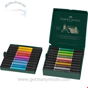 ماژیک حرفه ای 20 رنگ فابرکاستل آلمان FABER CASTELL Pitt Artist Pen Dual Marker Tuschestift 20er Kartonetui