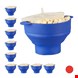  پاپ کورن ساز 10 عددی سیلیکون برای مایکروویو ریلکس دیز relaxdays Popcornmaschine 10 x Popcorn Maker Silikon blau 
