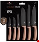  ست چاقو آشپزخانه 6 پارچه برلینگر هاوس مجارستان BERLINGER HAUS 6-PIECE KNIFE SET  BH-2558 ROSE GOLD COLLECTION