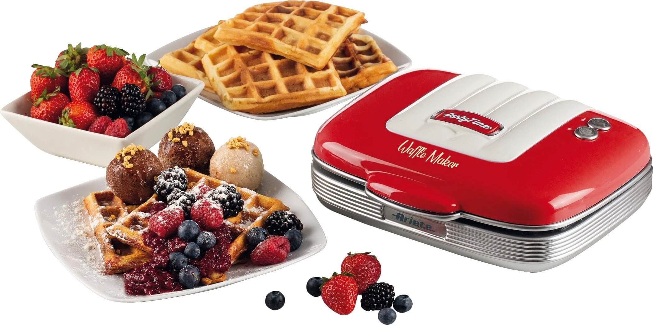 وافل ساز آریته ایتالیا Ariete Waffle Maker Party 1973 red , قرمز