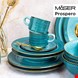  سرویس غذاخوری چینی 12 پارچه 6 نفره ماسر اتریش Mäser Tafelservice Prospero Blue (12-tlg.)