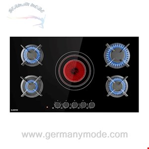 اجاق برقی و اجاق گاز 5 شعله کلارشتاین آلمان Klarstein MultiChef 5 Kombi-Gaskochfeld