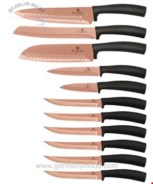 ست چاقو آشپزخانه 11 پارچه برلینگر هاوس مجارستان BERLINGER HAUS 11-PIECE KNIFE SET  BH/2610 ROSE GOLD EDITION 