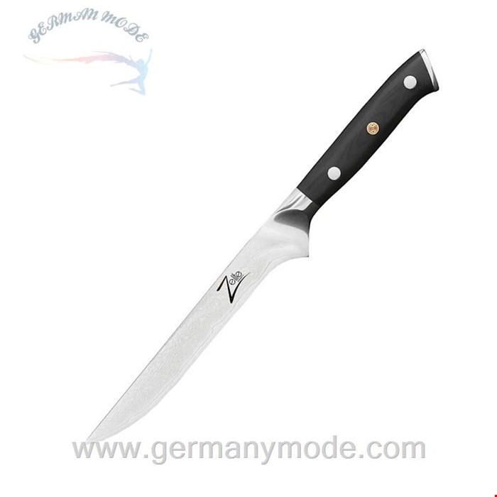 چاقو آشپزخانه 27.3 سانتیمتری کلارشتاین آلمان Klarstein Alpha-Royal Japanese Serie 6 Boningmesser Messer Schwarz