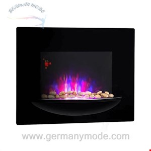 شومینه برقی دیواری کلارشتاین آلمان Klarstein Feuerschale Elektro-Wandkamin 1800W Flammenillusion Dekosteine