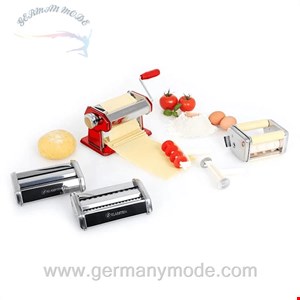 دستگاه پاستا ساز دستی کلارشتاین آلمان Klarstein Siena Argentea Maker Nudelmaschine Rot Nudelmaschine