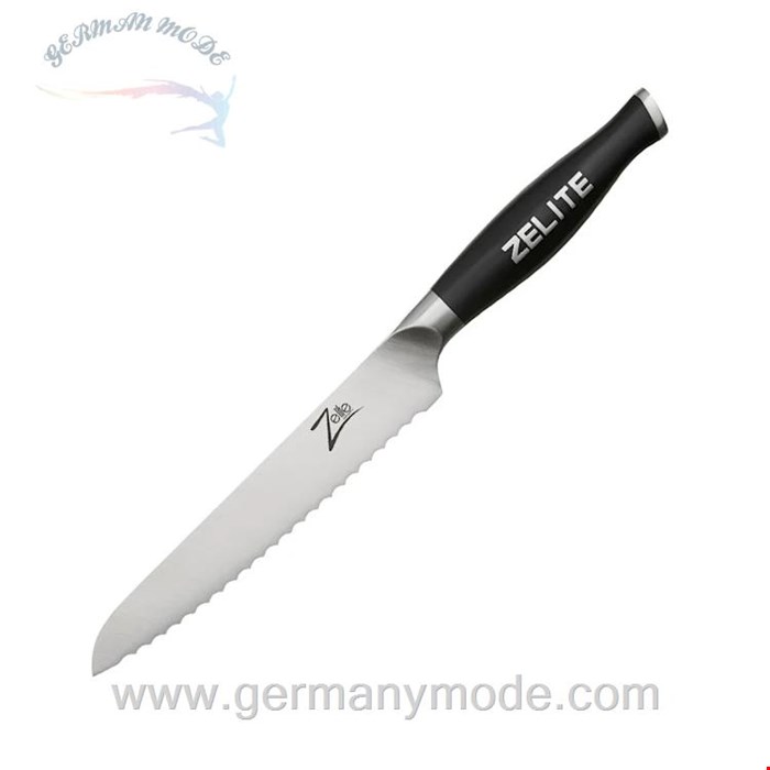 چاقو آشپزخانه 27 سانتیمتری کلارشتاین آلمان Klarstein Comfort Pro Serie 6 Allzweckmesser Wellenschliff Messer Schwarz