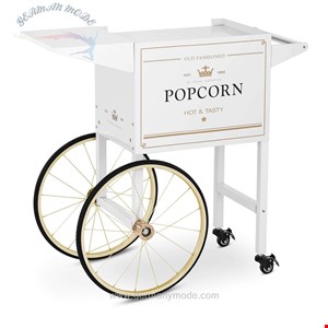 چرخ دستی پاپ کورن ساز رویال کترینگ آلمان Royal Catering Popcornmaschine Wagen für Popcornmaschine - weiß/ golden/RCPT-WGWG-1
