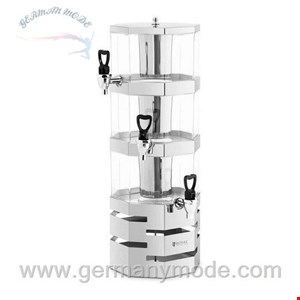 کلمن شیشه ای 3 طبقه شیر دار رویال کترینگ آلمان Royal Catering Getränkespender Royal Catering Saftspender 3 * 3,5 L Kühlsystem