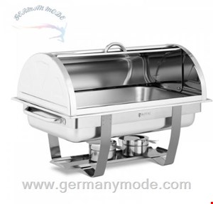 ظرف شفینگ دیش مستطیلی دردار رویال کترینگ آلمان Chafing Dish - GN 1/1 - Royal Catering - 8,5 L - 2 Brennstoffzellen - schmaler Stand 10012393