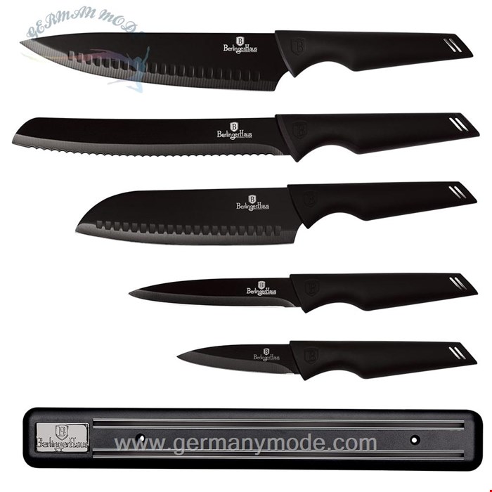 ست چاقو آشپزخانه 6 پارچه برلینگر هاوس مجارستان  BERLINGER HAUS 6-PIECE KNIFE SET BH-2682 BLACK