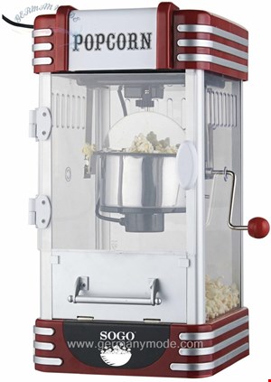 پاپ کورن ساز سوگو Sogo Popcornmaschine SOGO Human Technology PAL-SS-11350 Popcorn-Maker Silber-Rot
