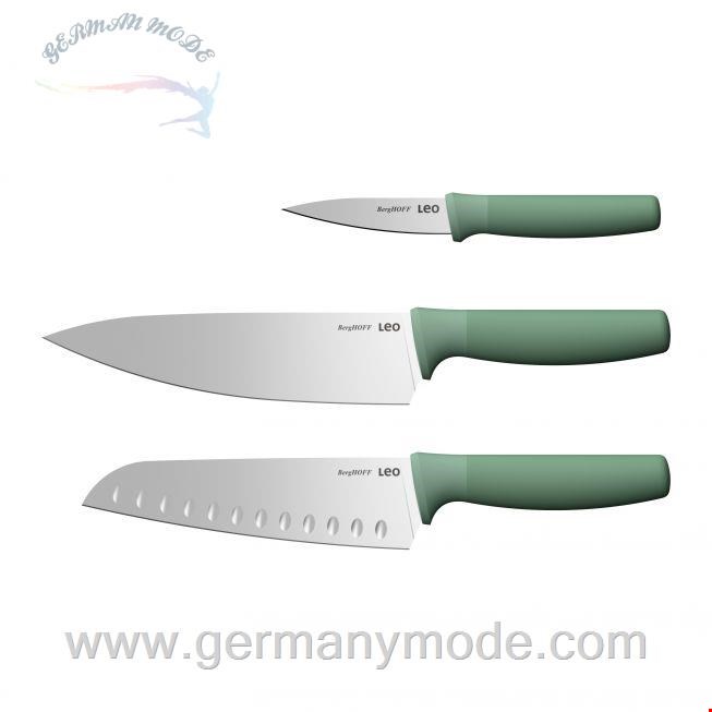 ست چاقو آشپزخانه 3 پارچه برگهف بلژیک Berghoff 3 tlg. Einstiegs-Messerset Forest - Leo