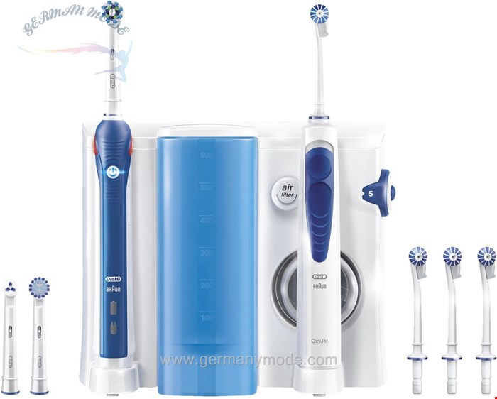 واترجت و مسواک برقی اورال بی آمریکا Oral-B OxyJet Cleaning System + Pro 2000 Toothbrush blau, weiß