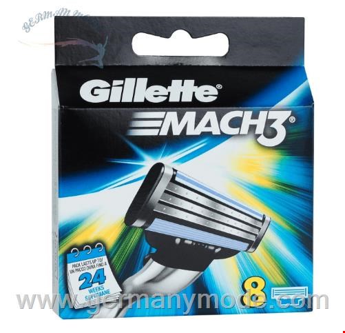 سری یدکی خود تراش ژیلت آمریکا Gillette Mach3 Systemklingen 8 Stk
