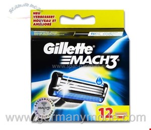 سری یدکی خود تراش ژیلت آمریکا Gillette Mach3 Systemklingen 12 Stk