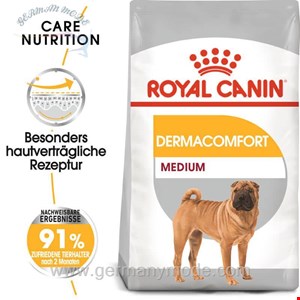 غذا خشک مخصوص سگ با پوست حساس رویال کنین آلمان Royal Canin Dermacomfort Medium 3kg