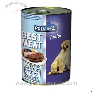 غذا مرطوب توله سگ  و سگ های جوان پریمیر آلمان PREMIERE Best Meat Junior 6x800g Rinderherzen