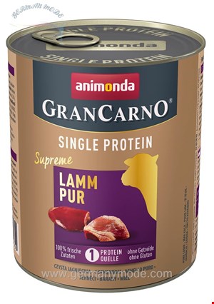 غذا مرطوب سگ بزرگسال از 1 تا 6 سال آنیموندا آلمان Animonda GranCarno Single Protein Supreme 6x800g Lamm pur