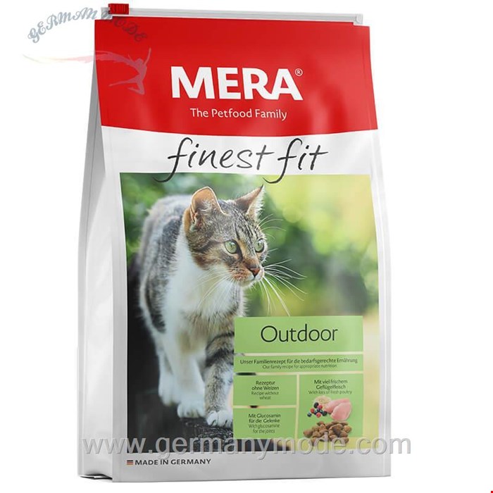 غذا خشک گربه گوشت و مرغ میرا آلمان Mera Finest Fit Outdoor 1-5kg