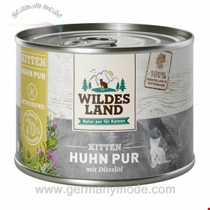 غذا مرطوب بچه گربه وایلد آلمان WILDES LAND PUR Kitten 6x200g Huhn Pur