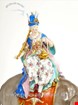 مجسمه نقاشی با دست دکوری چینی آنتیک قدیمی 19th C  Meissen Porcelain Figure of a Sultana Riding an Elephant with a Crown 