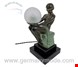 مجسمه دکوری چراغ دار  Delassement Lumineux French Art Deco Style Nude Sculpture Lamp by Max Le Verrier 