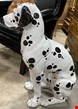  مجسمه سفالی دکوری سگ آنتیک قدیمی 1960s Life Size Italian Terracotta Dalmatian Dog Figurine with Majolica Glaze