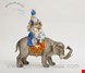 مجسمه نقاشی با دست دکوری چینی آنتیک قدیمی 19th C  Meissen Porcelain Figure of a Sultana Riding an Elephant with a Crown