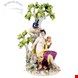  مجسمه دست ساز دکوری چینی آنتیک قدیمی Meissen Mythological Group Thalia With Tree by J J Kaendler Germany c 1900