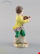  مجسمه نقاشی با دست دکوری چینی آنتیک قدیمی مایسن آلمان Antike antike Meissener Porzellanfigur Junge mit Blumenkorb Modell 149