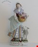  مجسمه نقاشی با دست دکوری چینی آنتیک قدیمی Paar Sitzendorf Figuren Porzellanblumenverkäufer Deutsch vollständig gekennzeichnet ca1920