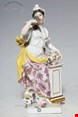  مجسمه دکوری چینی آنتیک قدیمی Pair of 18th Century Meissen Porcelain Figurines of the Sense
