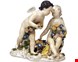  مجسمه دست ساز دکوری چینی آنتیک قدیمی Meissener Rokoko Cherubs Cupids Figuren mit Blumen Modell 2372 Kaendler 1755 60