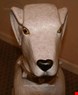  مجسمه سفالی دکوری سگ آنتیک قدیمی Italienische Terrakotta Terrakotta Skulptur eines Windhundes in Lebensgröße
