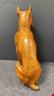  مجسمه سرامیکی دست ساز دکوری سگ آنتیک قدیمی Italienische Majolika Keramik Statue Figur eines Boxerhundes in Lebensgröße Vintage 1960er Jahre