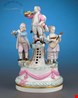  مجسمه دکوری چینی آنتیک قدیمی Meissen Porcelain Revelry Groups