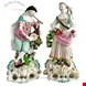  مجسمه نقاشی با دست دکوری چینی آنتیک قدیمی Derby Porzellanfiguren Idyllic Musicians Rokoko um 1765 Paar