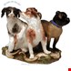  مجسمه دکوری چینی آنتیک قدیمی Meissener Gruppe von drei Hunden Modell 2104 Johann Joachim Kaendler um 1830 1840